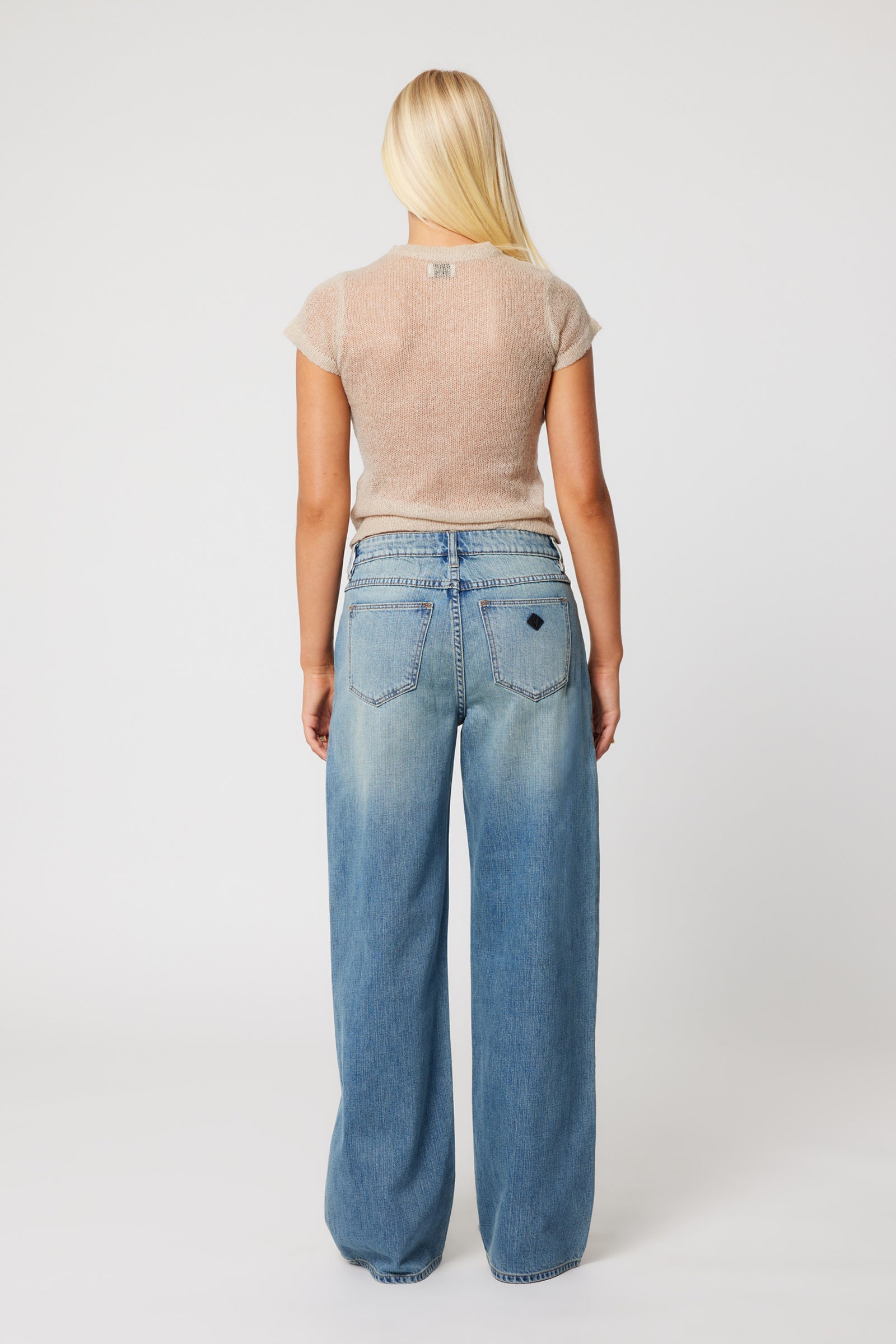 Abrand Jeans 00 Baby Knit Tee in MUSHROOM