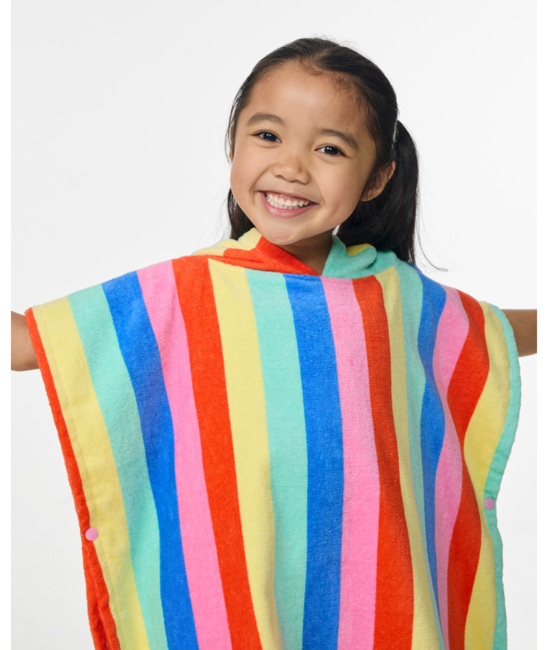 Rip Curl Mixed Snap Hooded Towel-Girl in MULTICO