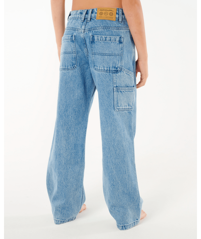 Rip Curl Hyped Denim Pant-Boy in WASHED BLUE