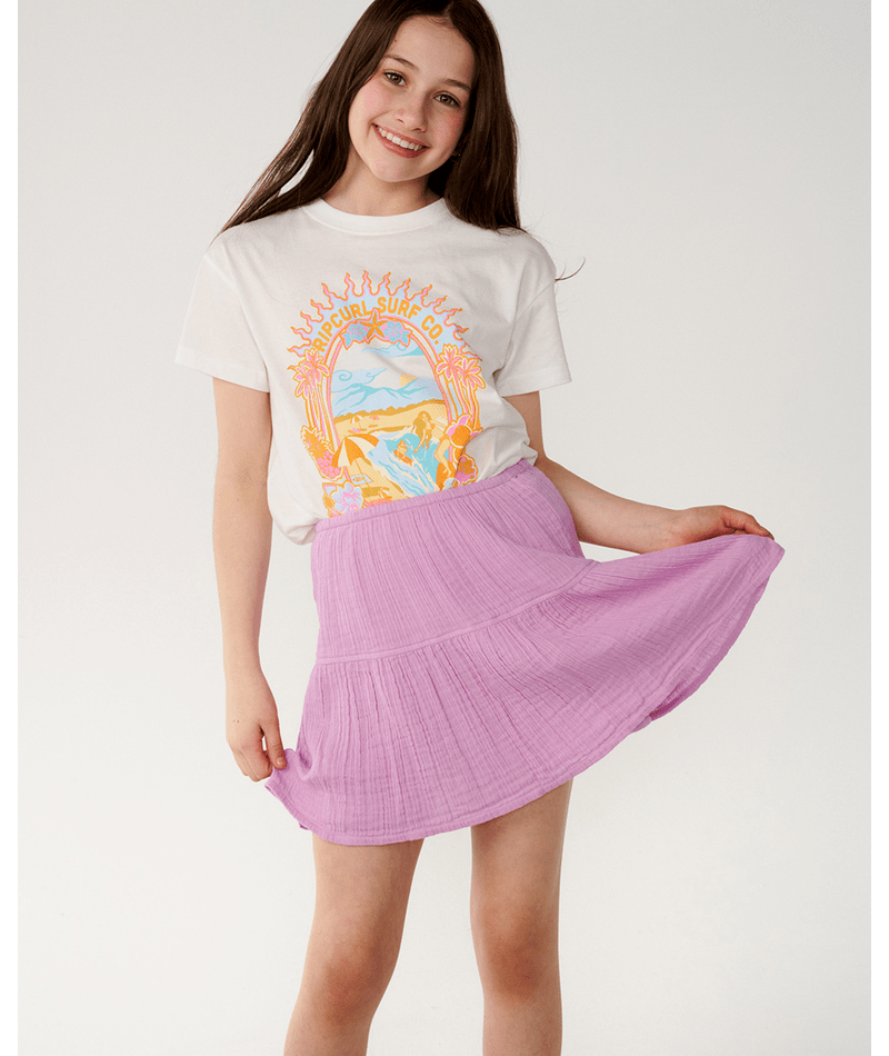 Rip Curl Costa Del Sol Woven Skort-Girl in LILAC