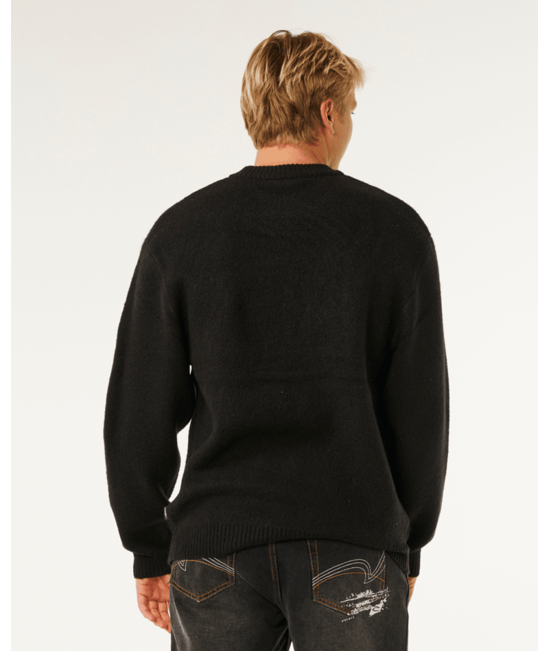 Rip Curl Inner Visions Knit Crew in BLACK
