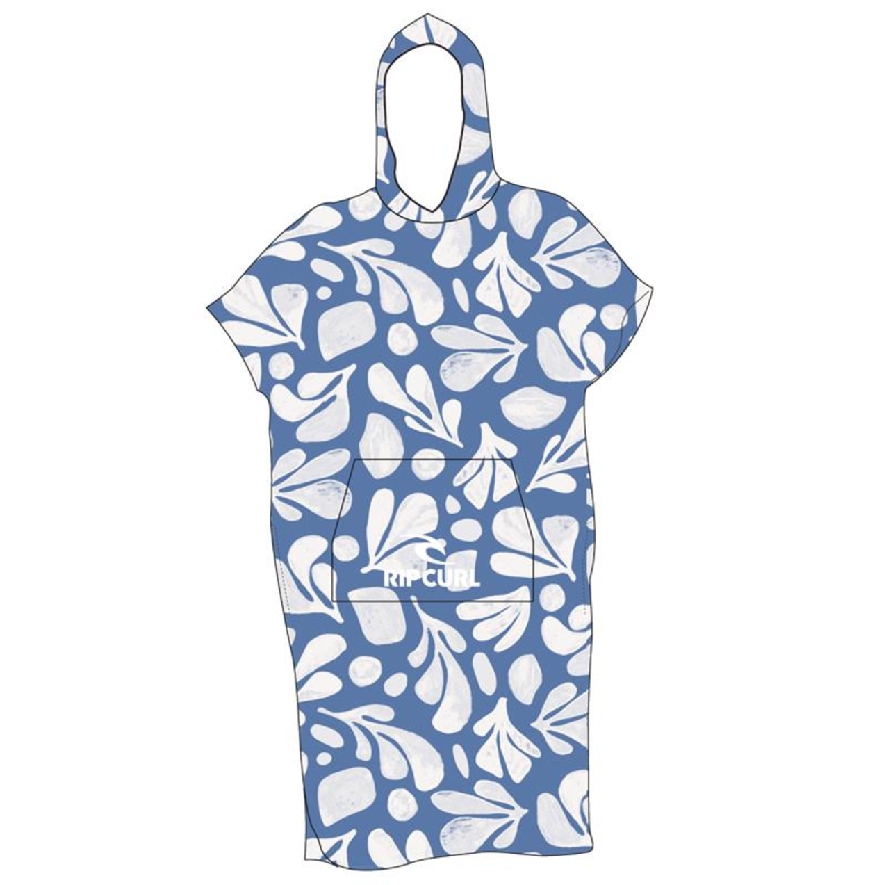 Rip Curl Mixed Hooded Towel in BLUE/NATURAL