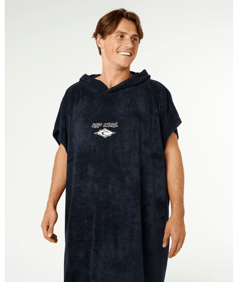 Rip Curl Classic Surf Hooded Towel in BLACK/OFF WHITE