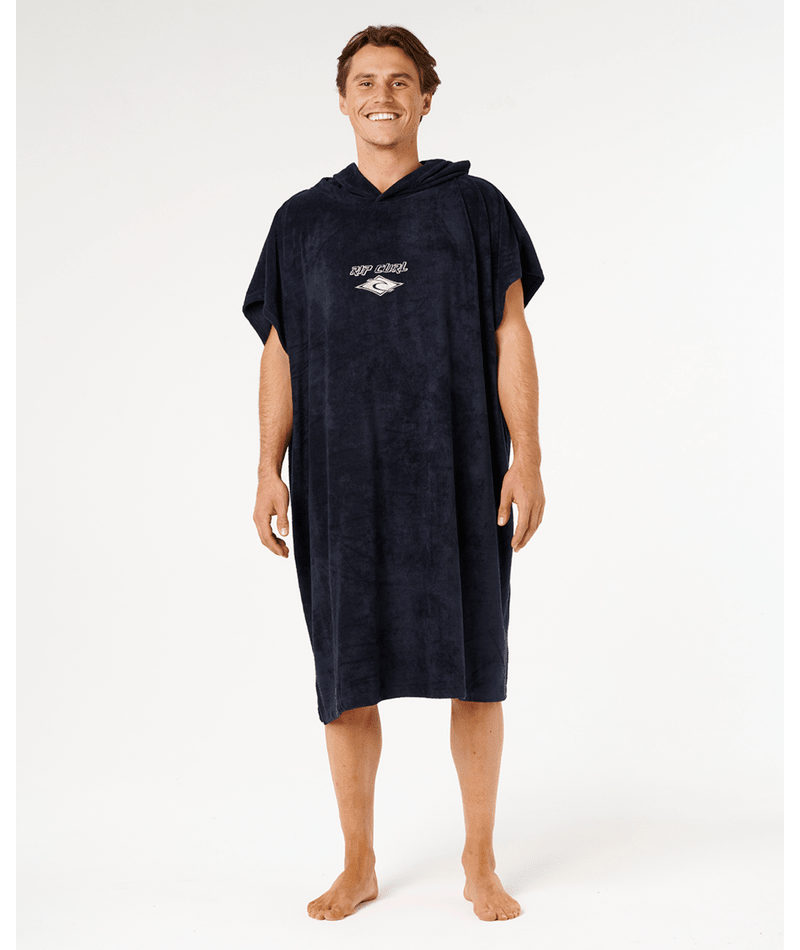 Rip Curl Classic Surf Hooded Towel in BLACK/OFF WHITE