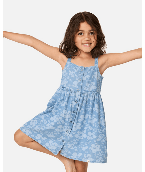 Rip Curl Magic Coast Dress - Girl in Light Blue