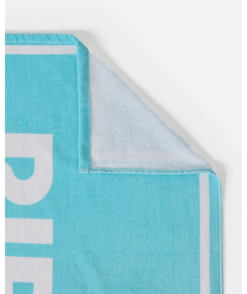 Rip Curl Brand Logo Towel in Light Aqua