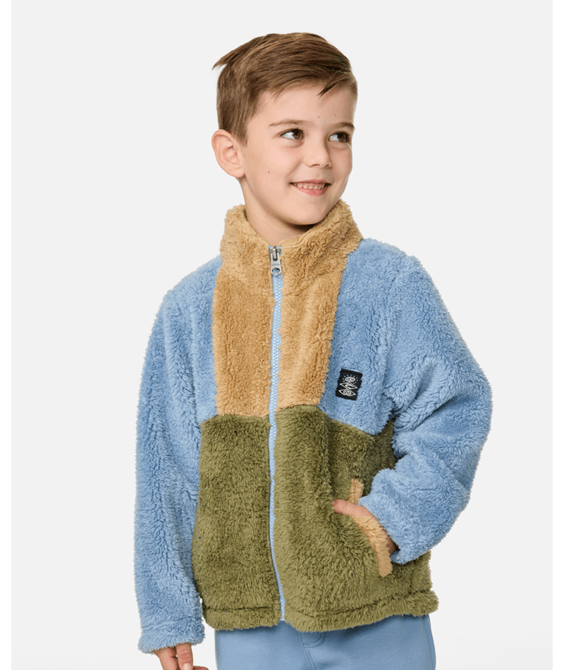 Rip Curl Block Party Polar-Boy in FADED DENIM