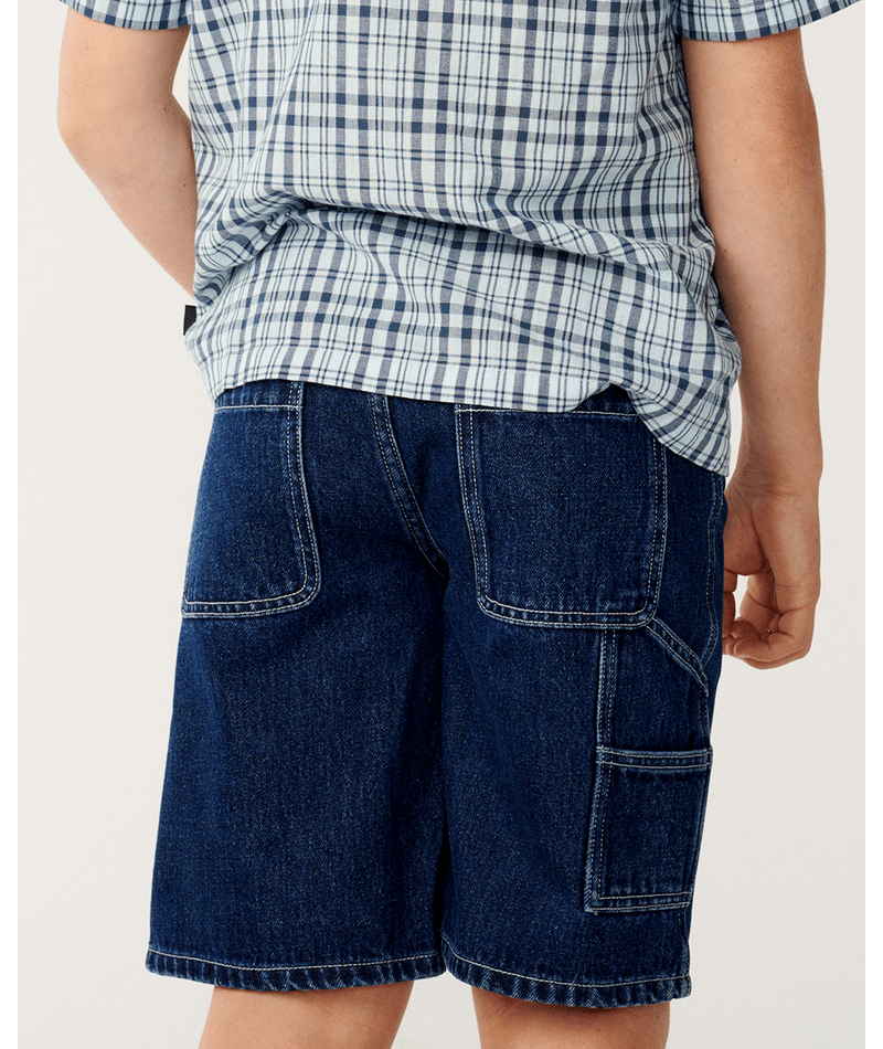 Rip Curl Hyped Up Denim Walkshort-Boy in True Indigo