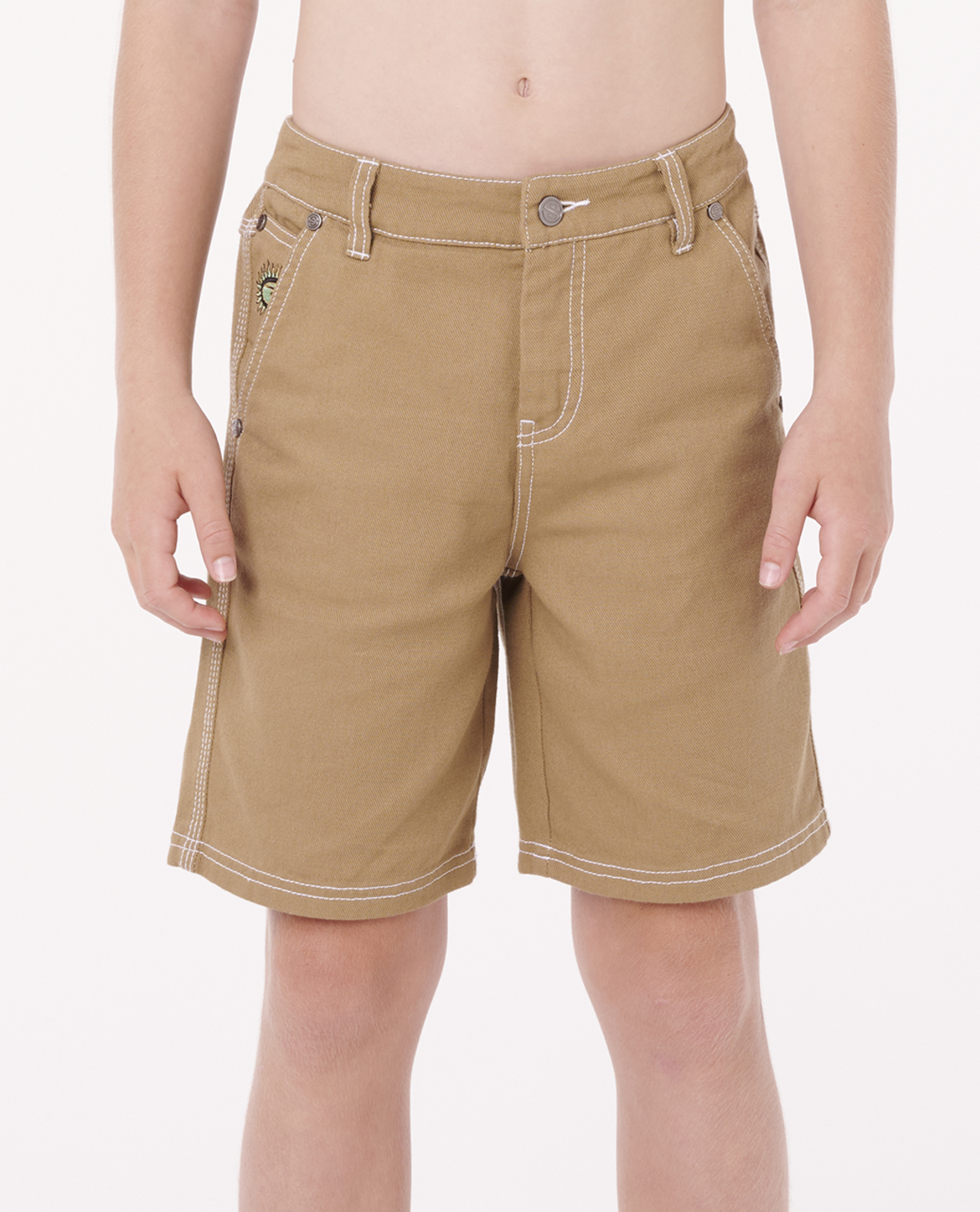 Rip Curl Hyped Twill Short - Boy in DARK KHAKI