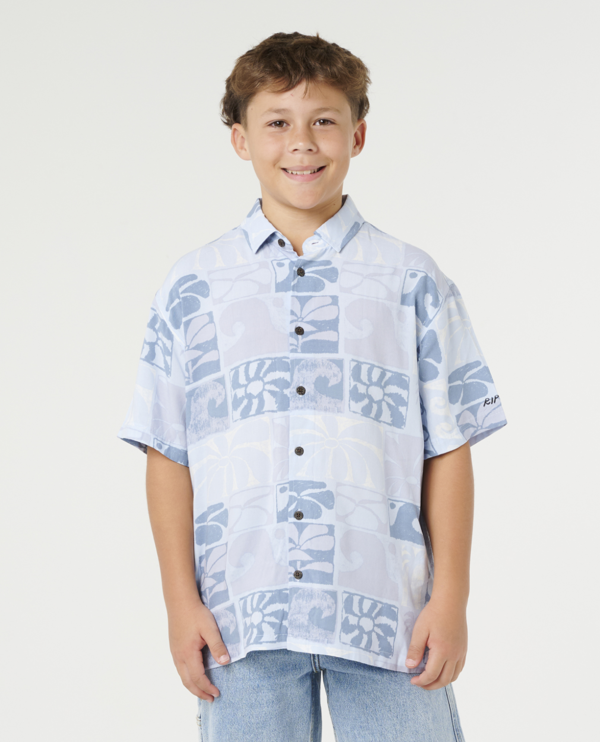 Rip Curl Aots Ty Williams Ss Shirt -Boy in SPRAY BLUE