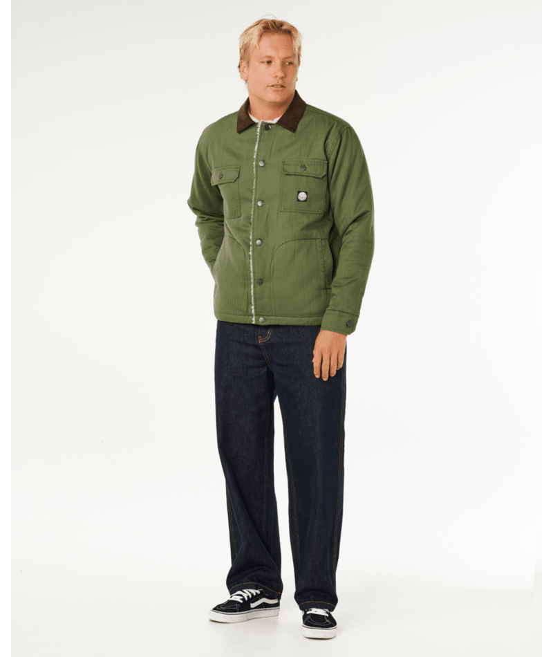 Rip Curl Premium Surf Sherpa Jkt in DARK OLIVE