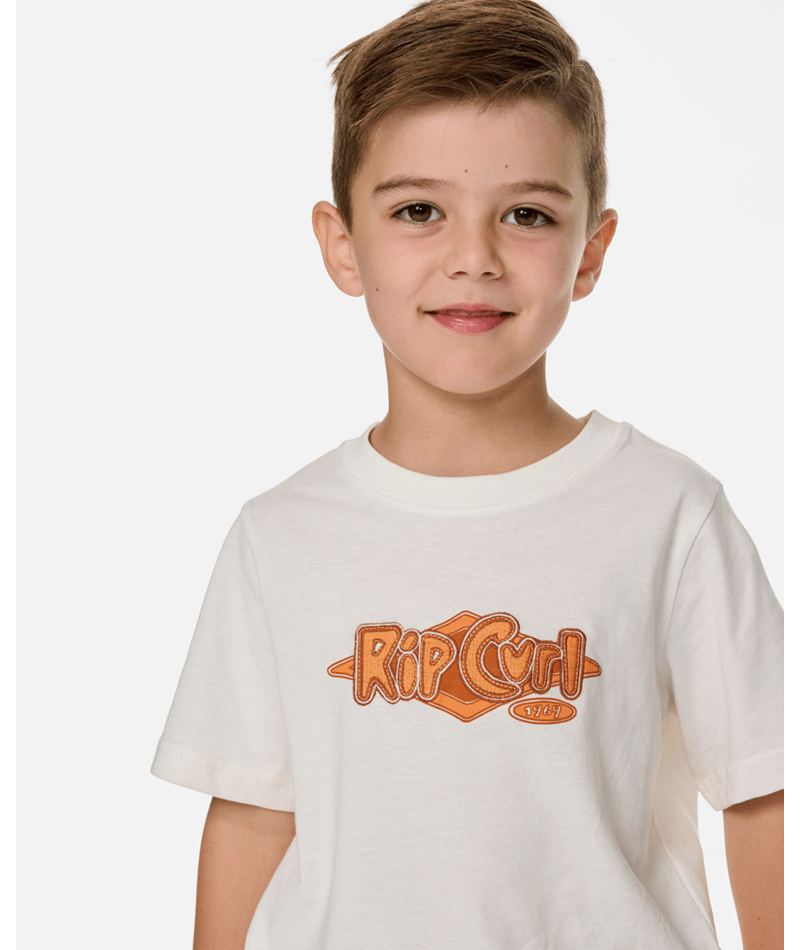 Rip Curl Ride The Wave Logo Tee - Boy in BONE