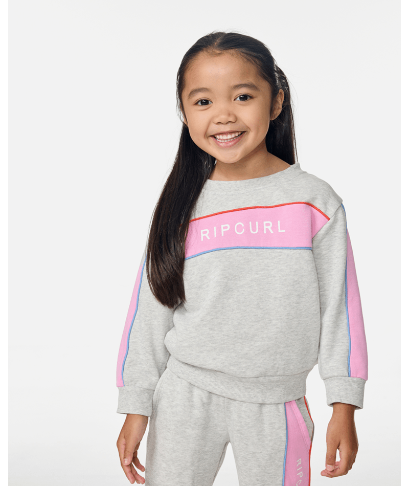 Rip Curl Sunshine Revival Crew-Girl in LIGHT GREY MARLE