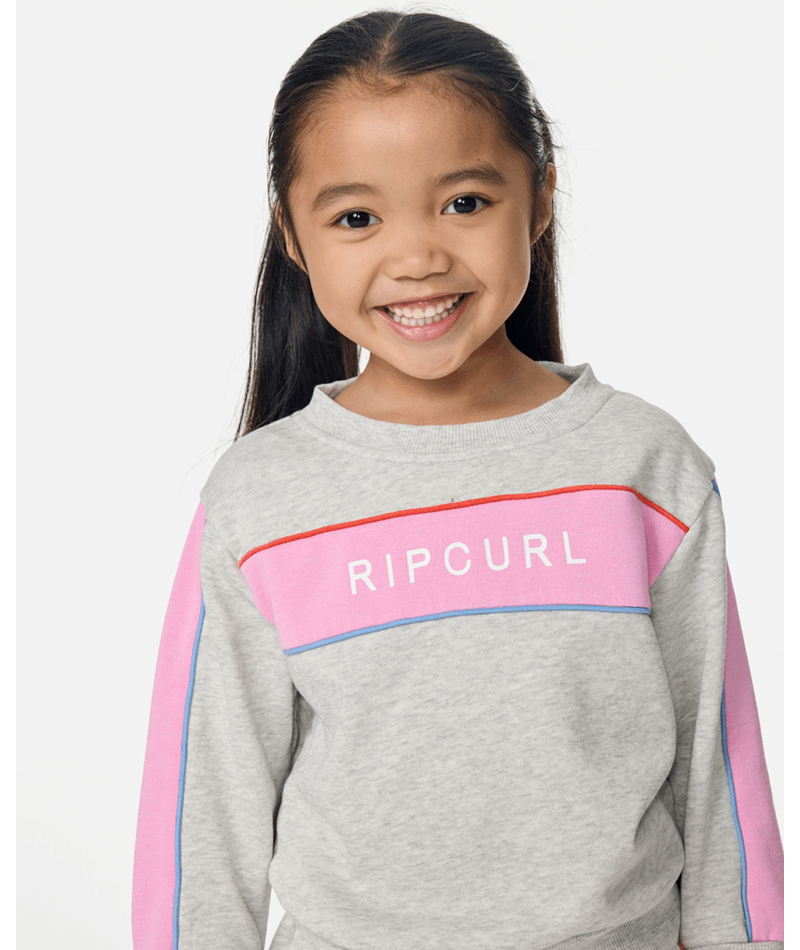 Rip Curl Sunshine Revival Crew-Girl in LIGHT GREY MARLE