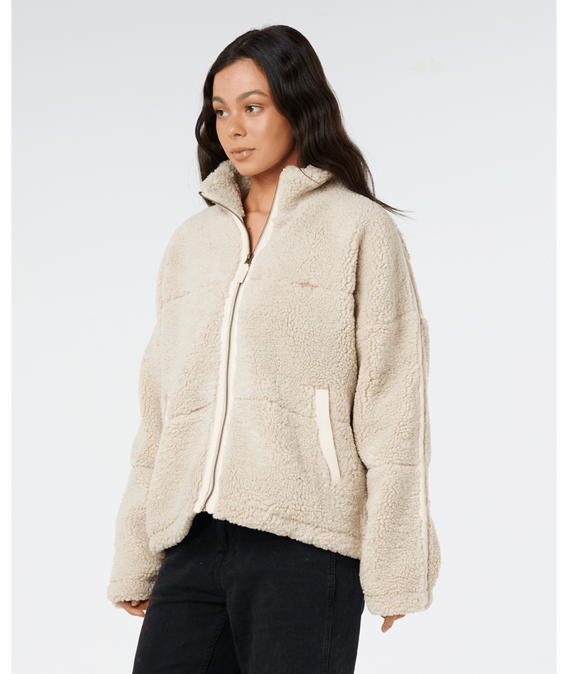 Rip Curl Cala Nights Sherpa Jacket in NATURAL