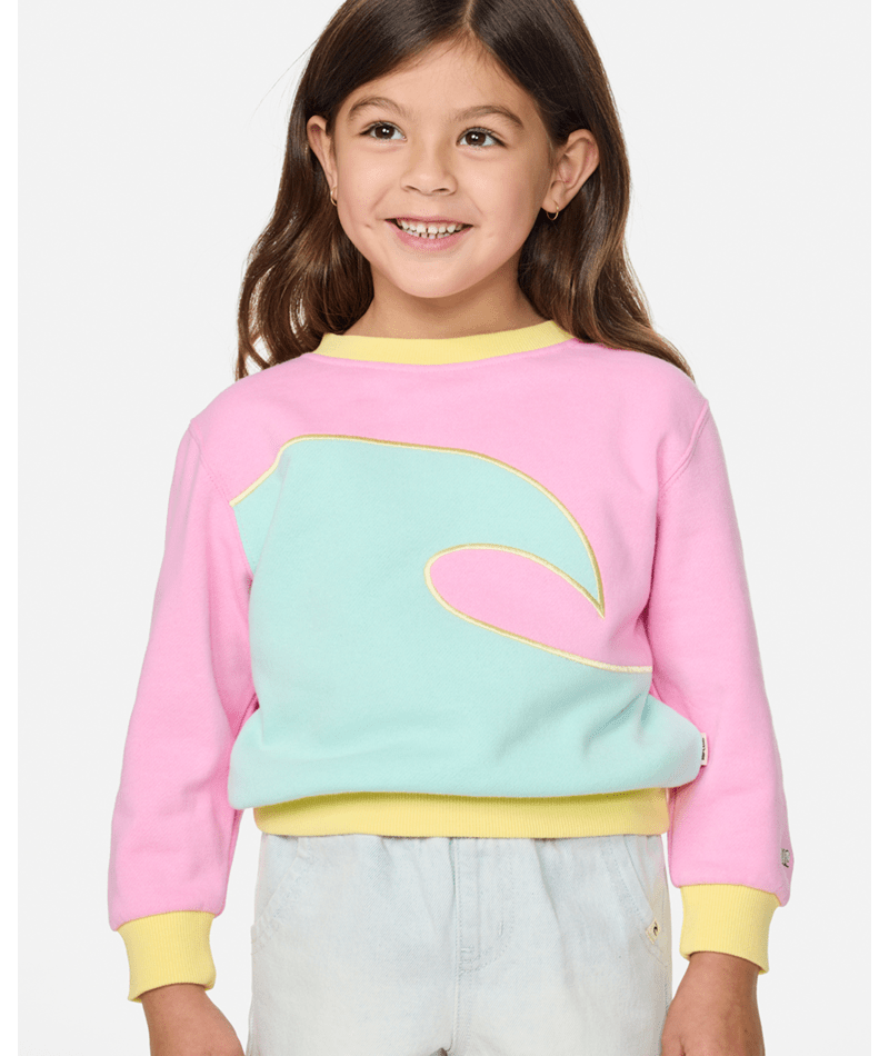Rip Curl Surf Wave Crew-Girl in PINK