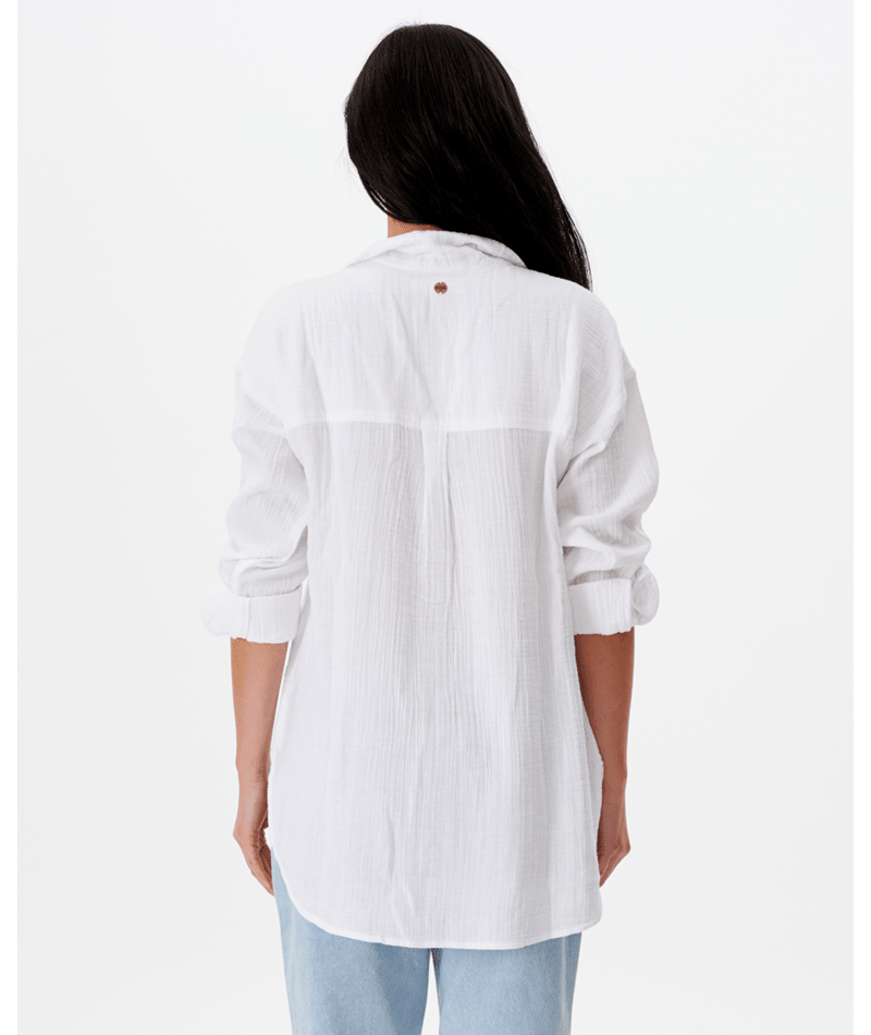 Rip Curl Premium Surf L/S Bt Shirt in WHITE