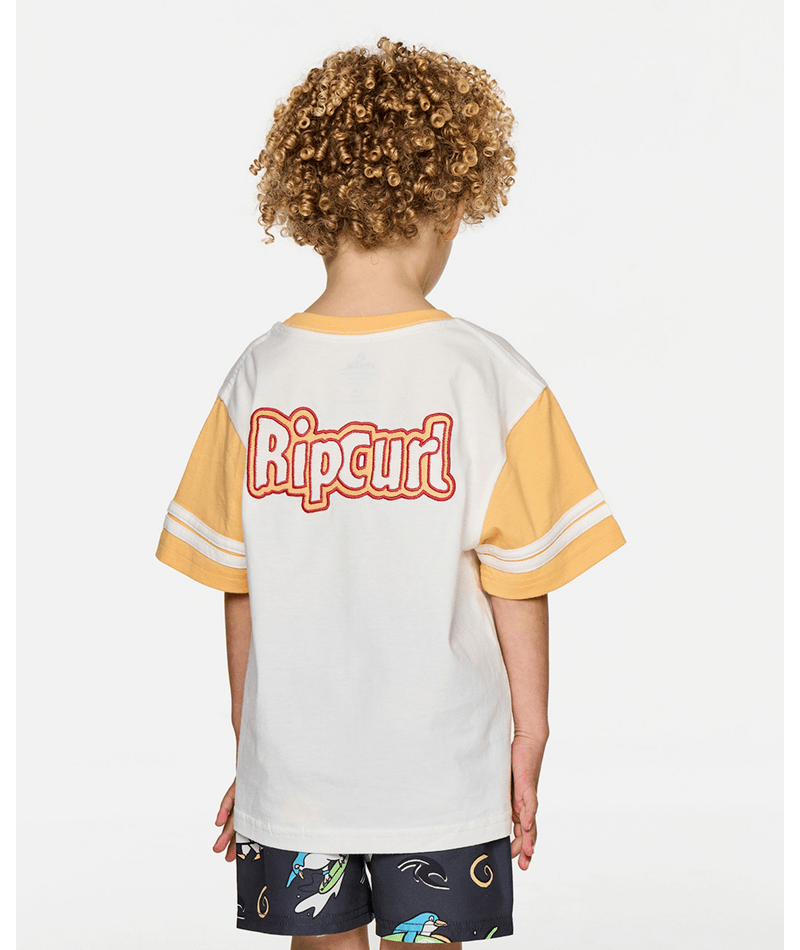 Rip Curl Paddle Out Logo Tee-Boy in BONE