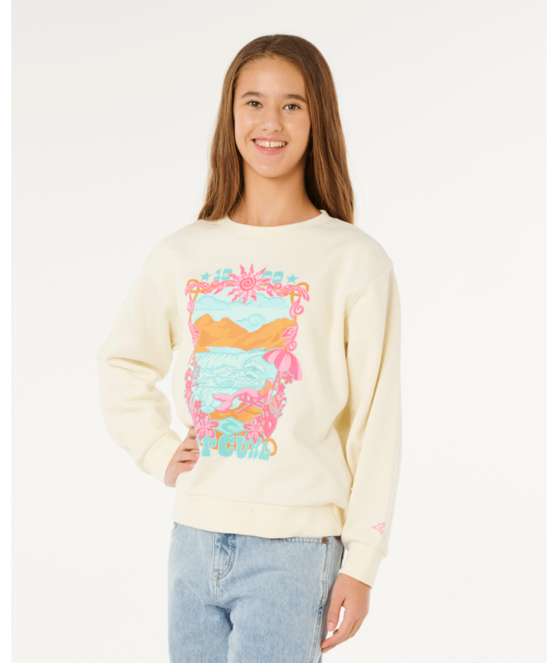 Rip Curl Sunshine Squad Crew-Girl in BONE
