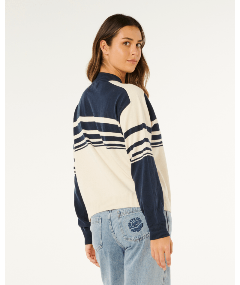 Rip Curl Surf Side Stripe Crew in NAVY