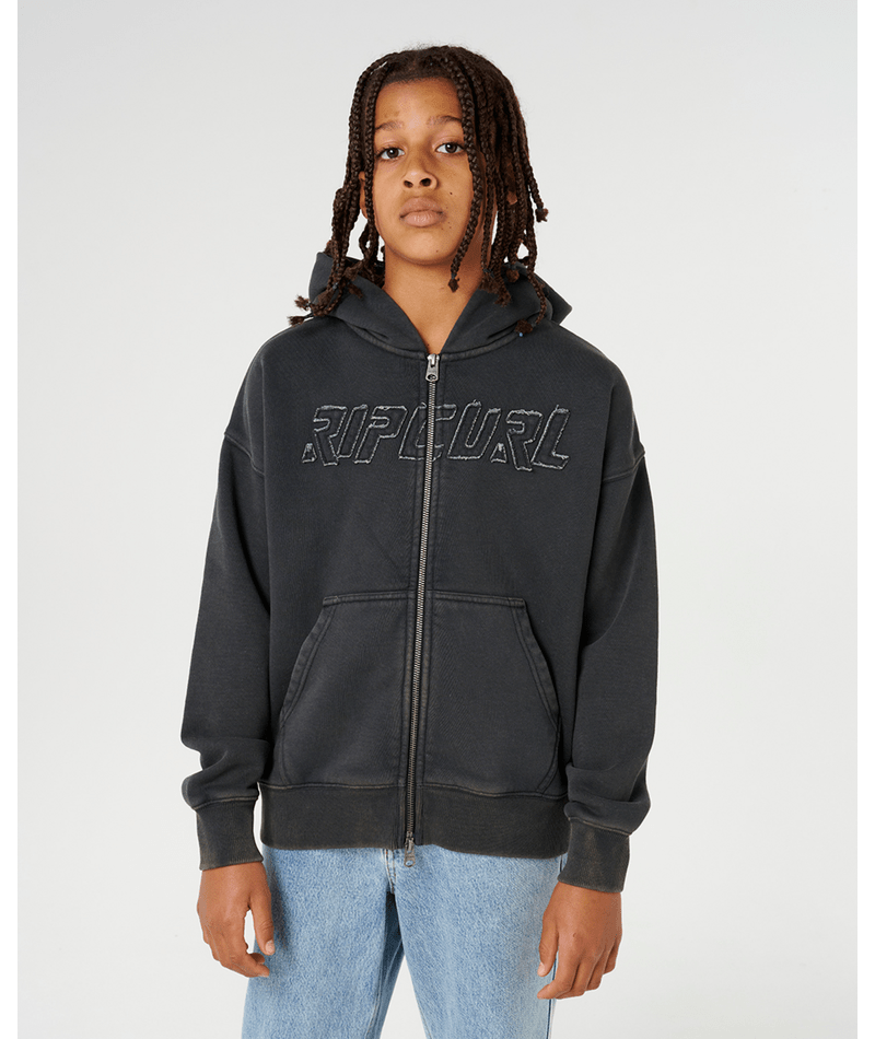 Rip Curl Liquid Trips Z/T Hood -Boy in WASHED BLACK