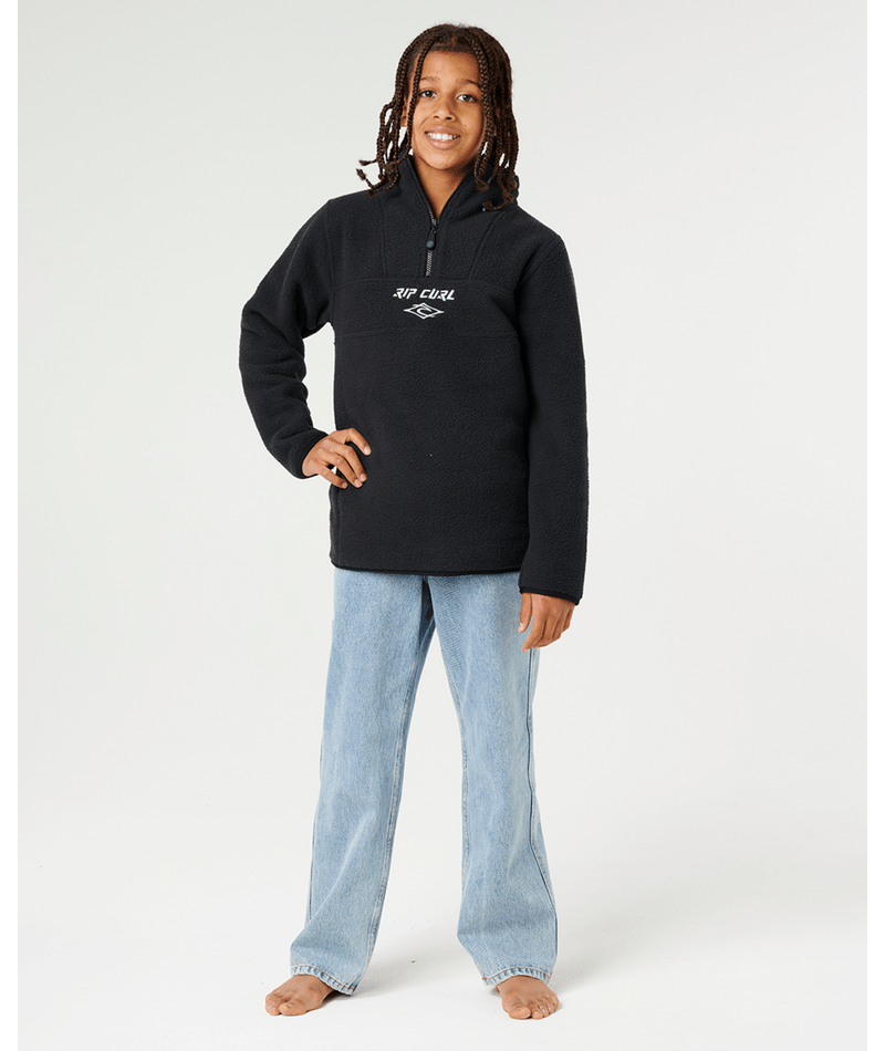 Rip Curl Bells Polar Fleece-Boy in BLACK