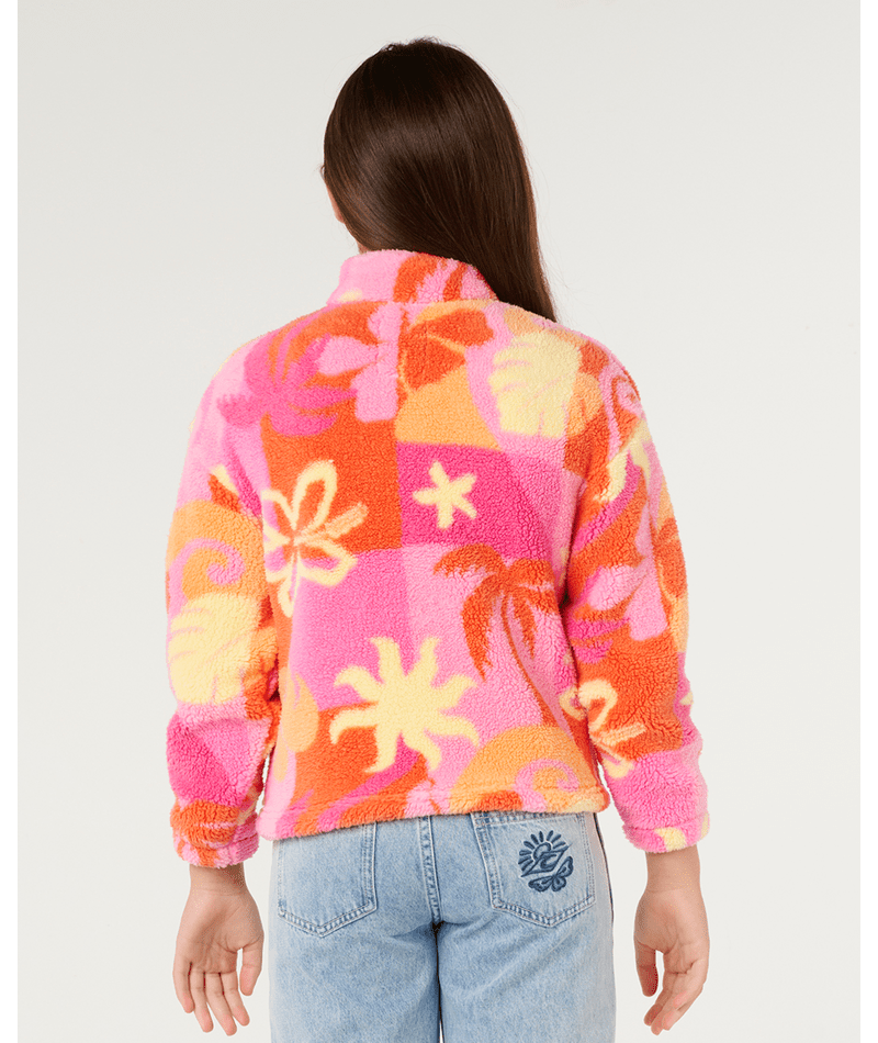 Rip Curl Tropical Polar Fleece - Girl in TANGERINE