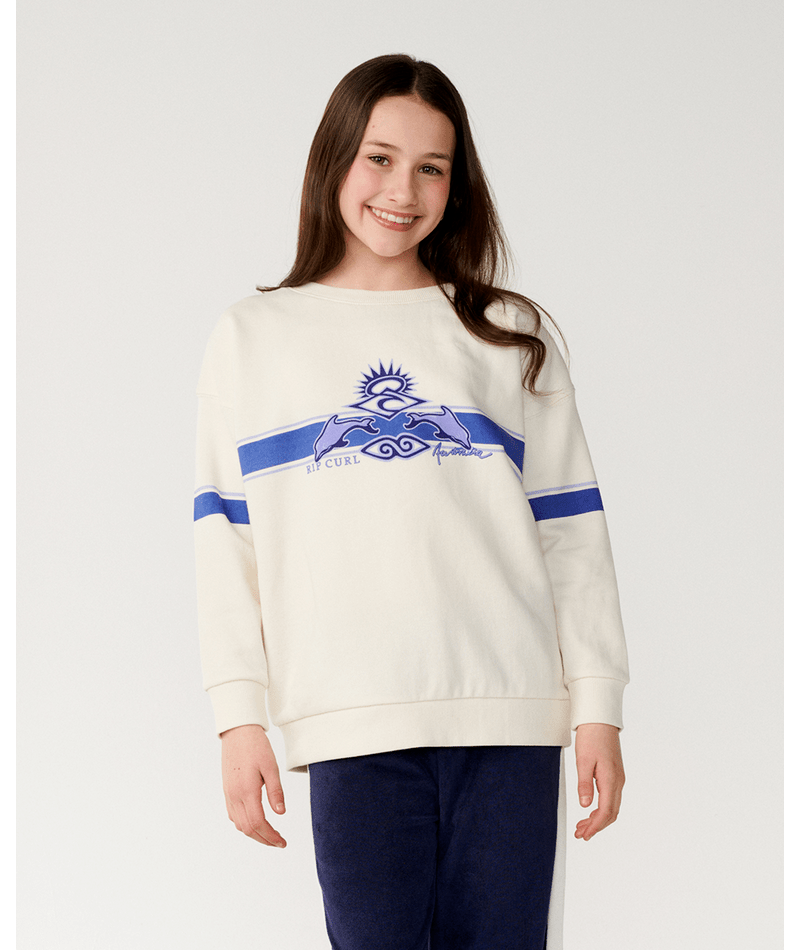 Rip Curl Archive Dolphin Crew - Girls in BONE