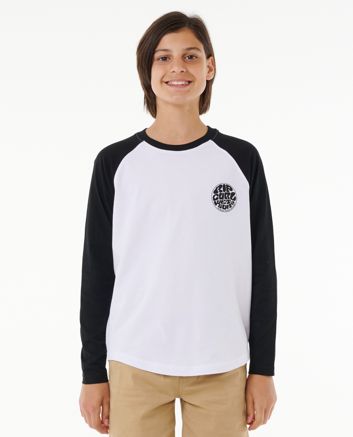 Rip Curl Wettie Icon Ls Tee -Boy in WHITE