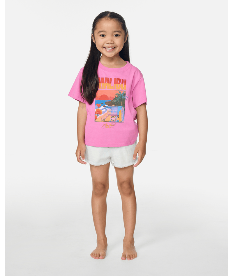 Rip Curl Malibu Relaxed Tee-Girl in PINK
