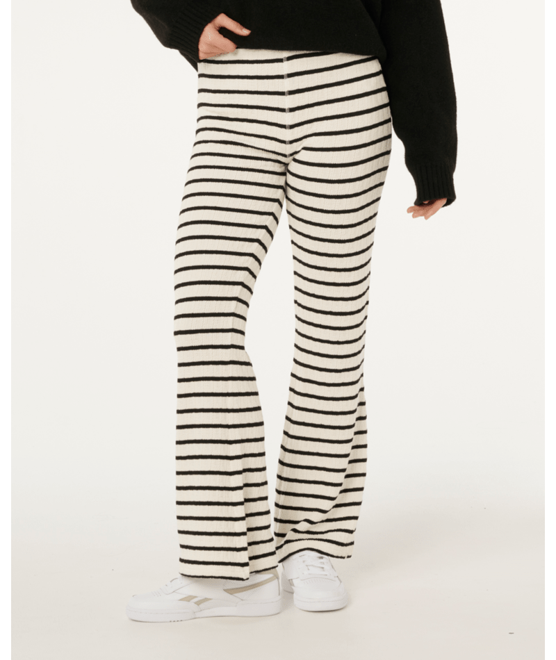 Rip Curl Bobbi Stripe Pant in BLACK/OFF WHITE