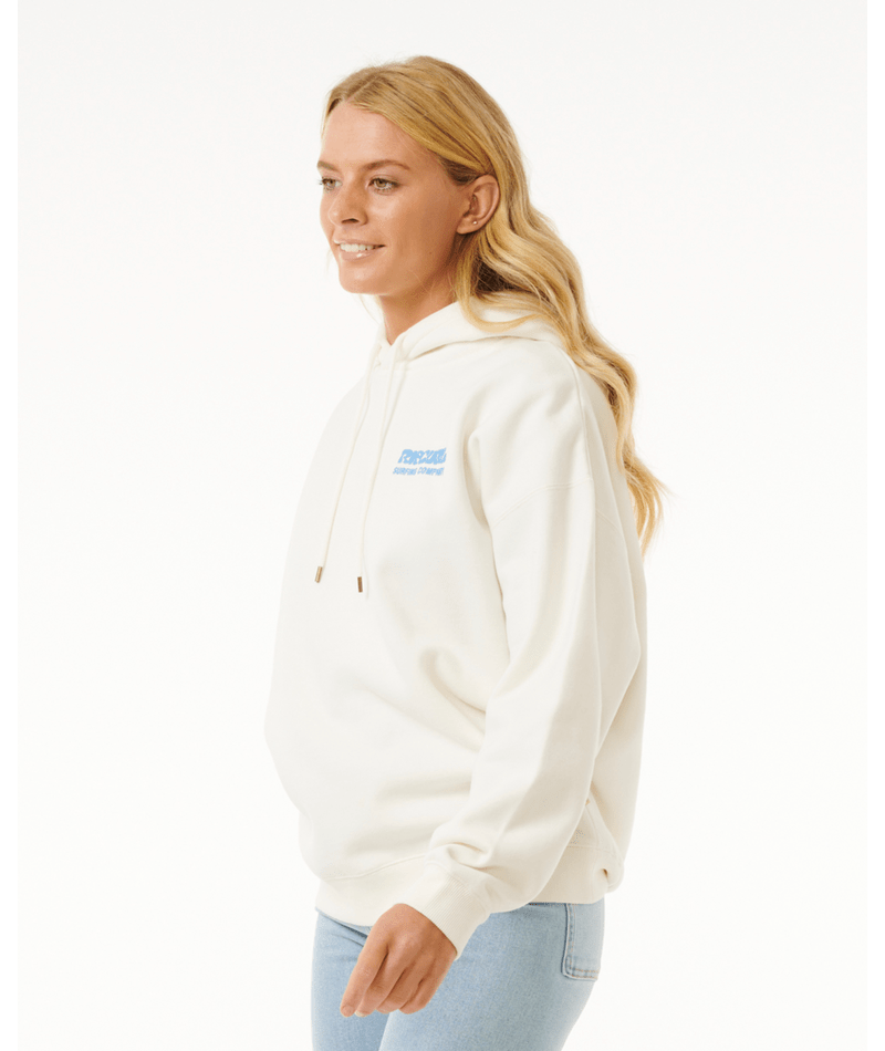 Rip Curl Surf Puff Heritage Hood in BONE/BRIGHT BLUE