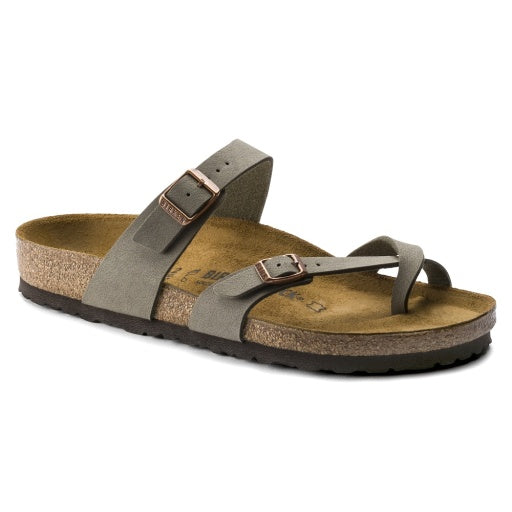 Birkenstock Mayari Stone Birkibuc Regular in Stone