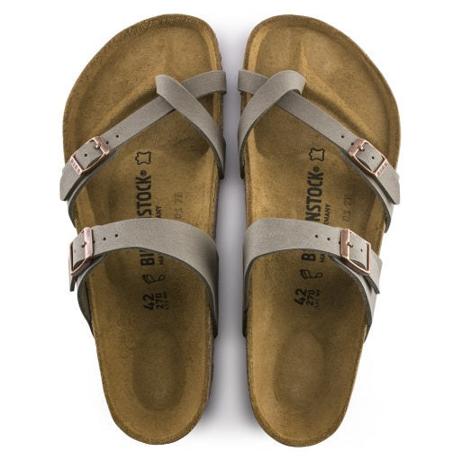 Birkenstock Mayari Stone Birkibuc Regular in Stone