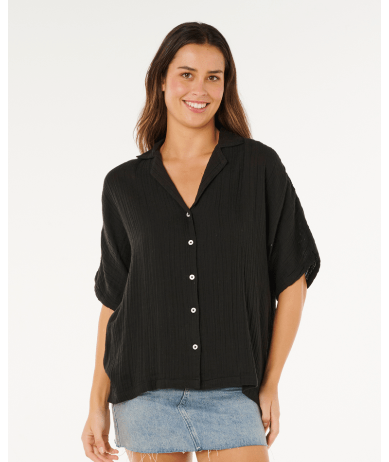 Rip Curl Premium Surf S/S Shirt in BLACK