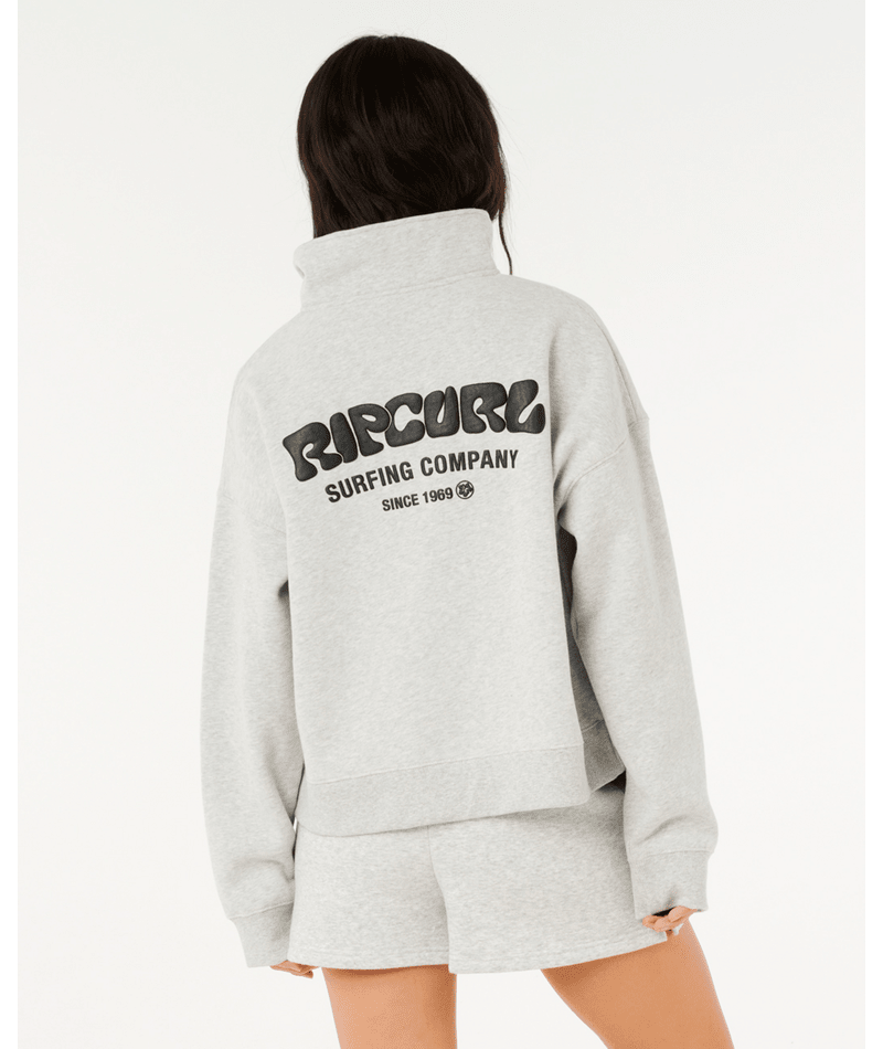 Rip Curl Surf Puff 1/4 Zip in GREY MARLE