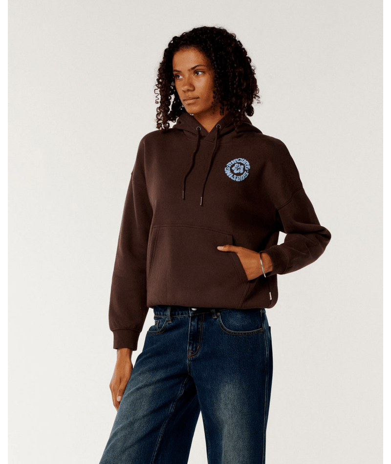 Rip Curl Surf Puff Heritage Hood P/P in Brown