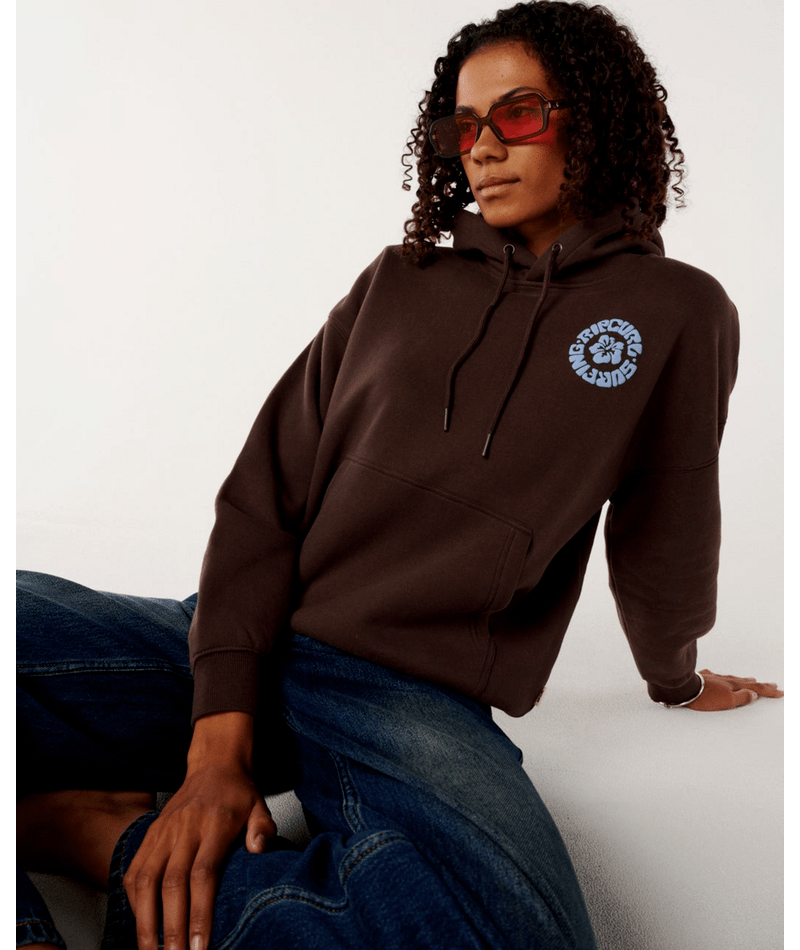 Rip Curl Surf Puff Heritage Hood P/P in Brown