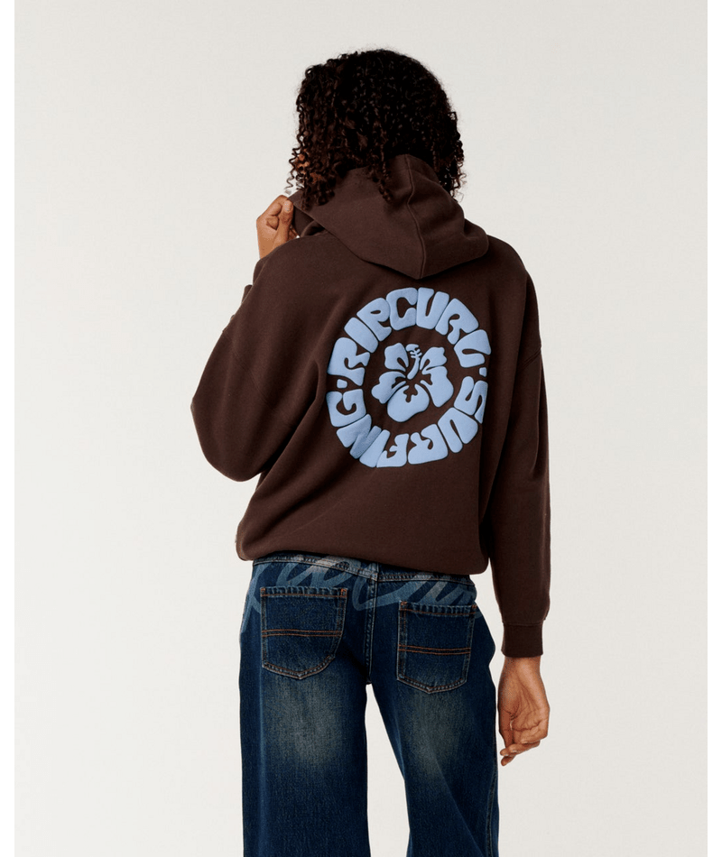 Rip Curl Surf Puff Heritage Hood P/P in Brown