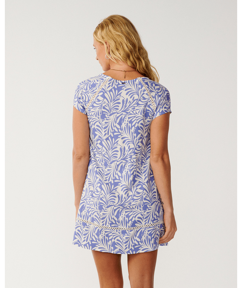 Rip Curl Party Wave Shift Dress in WHITE/BLUE