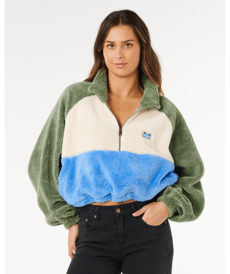 Rip Curl Hotel Malibu Polar Fleece in SAGE