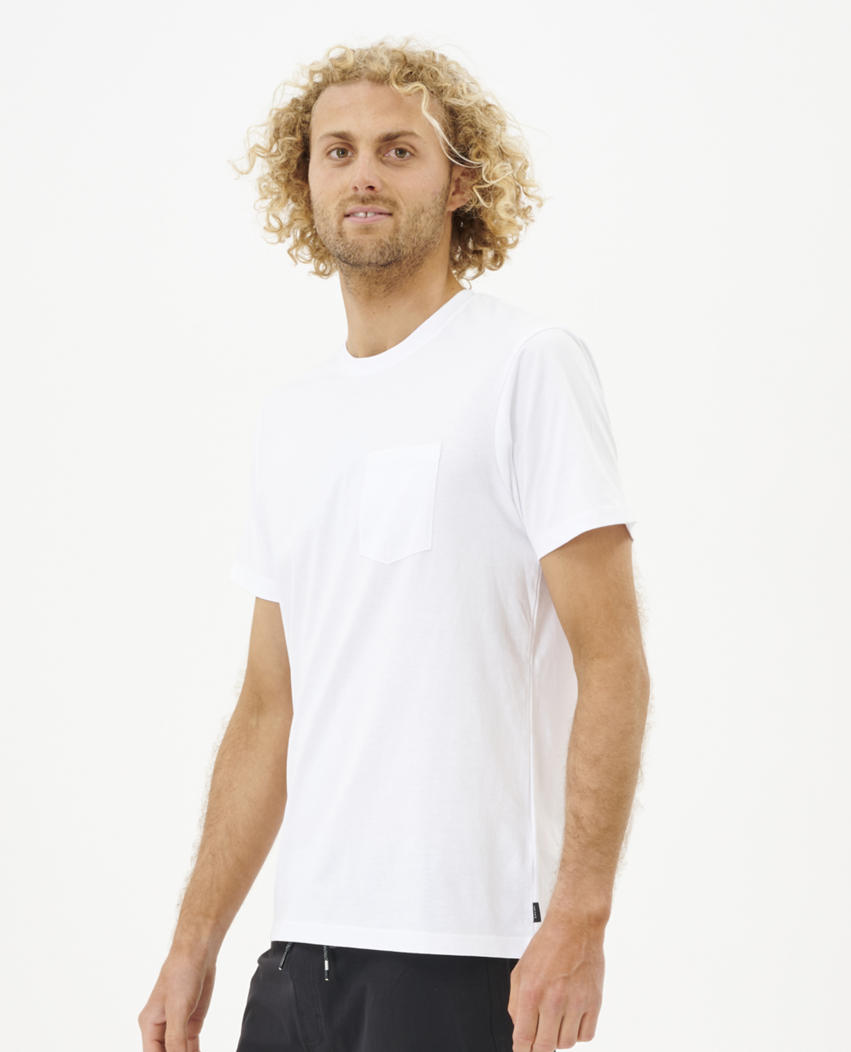Rip Curl Plain Pocket Tee in WHITE