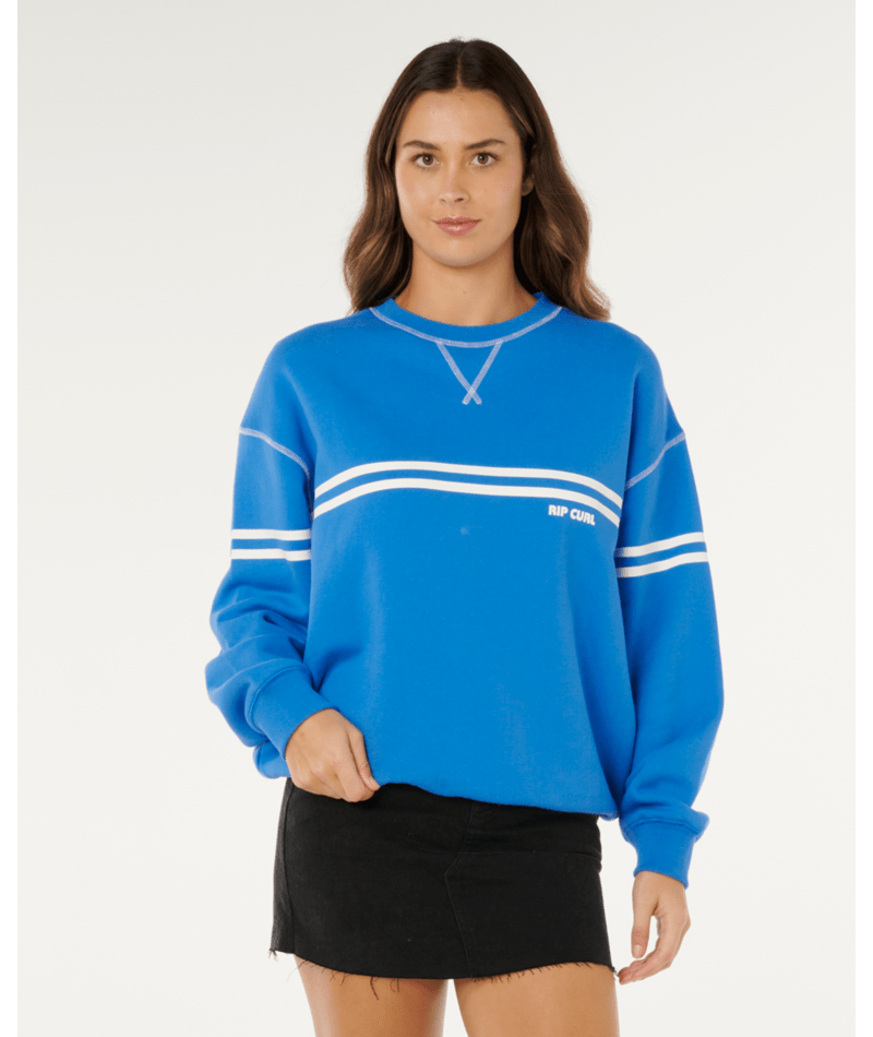 Rip Curl Surf Club Oversize Crew in BLUE