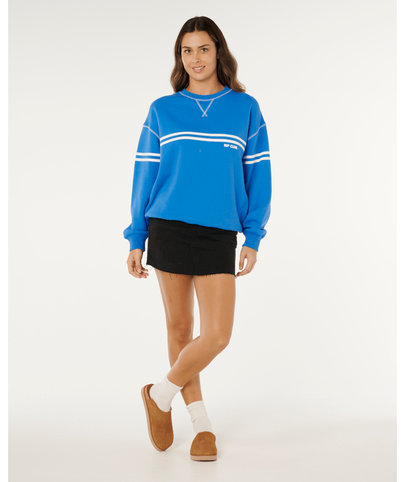 Rip Curl Surf Club Oversize Crew in BLUE