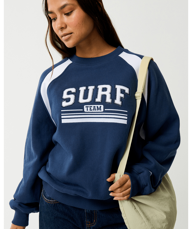 Rip Curl Retro Swell Oversized Crew in NAVY
