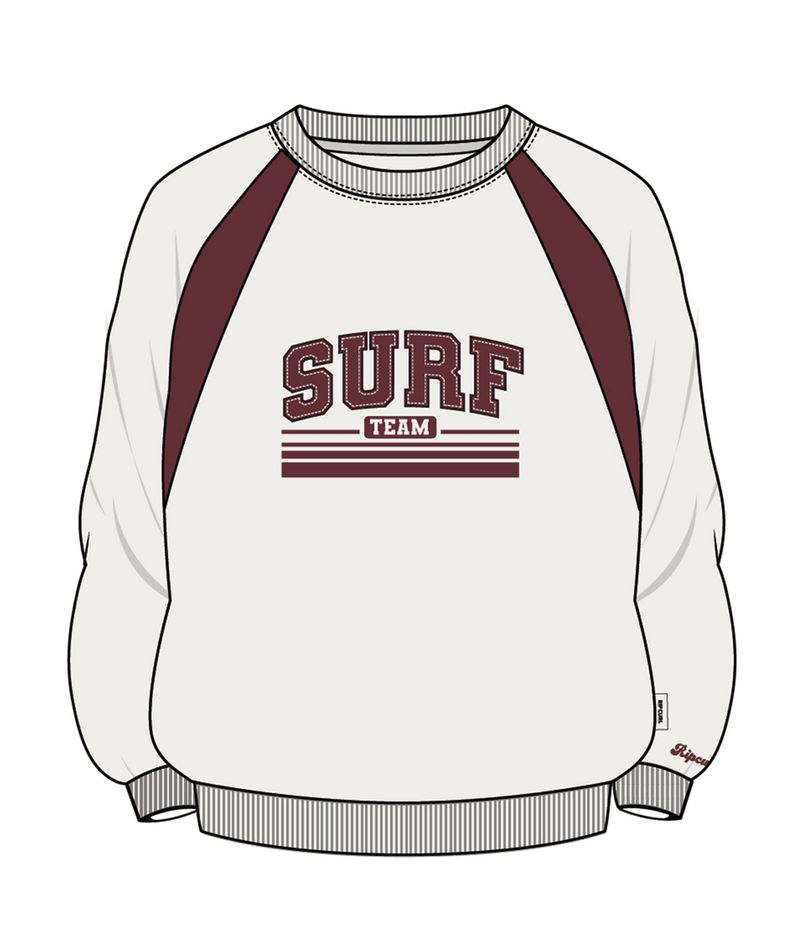 Rip Curl Retro Swell Oversized Crew in BONE