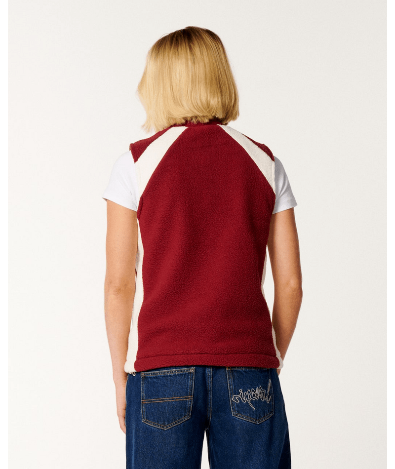 Rip Curl Nova Polar Vest in Dark Plum