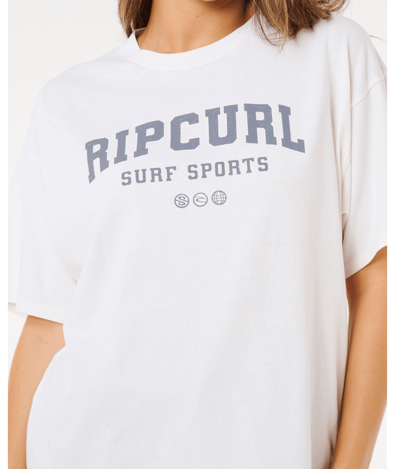 Rip Curl Varsity Sports Heritage Tee in BONE