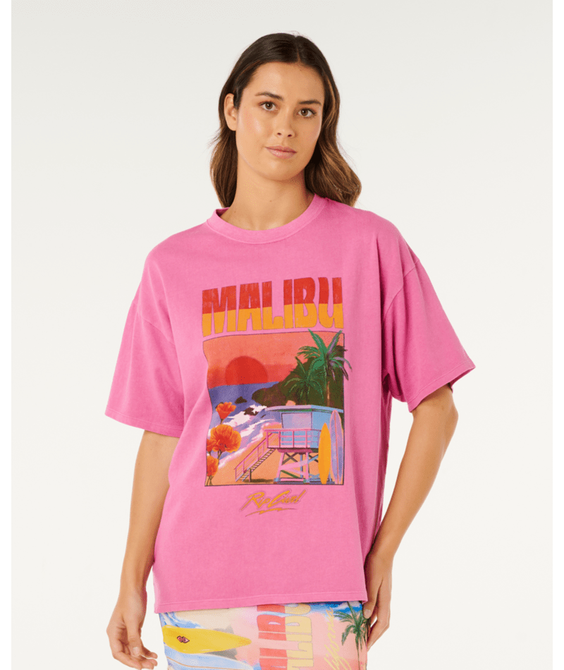 Rip Curl Hayley O Heritage Tee in SUPER PINK