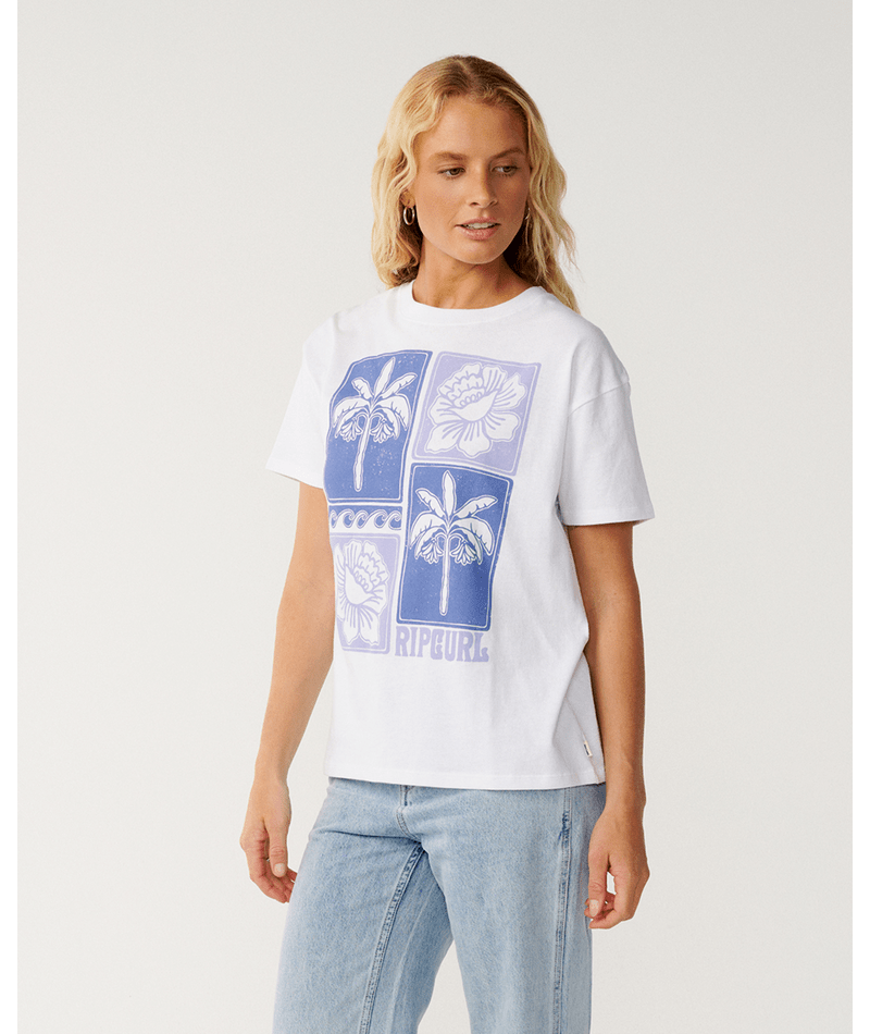 Rip Curl Bossa Nova Relaxed Tee in WHITE